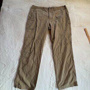 ExOfficio Insect Shield Mens 40x32 Khaki Hiking Travel Pants Outdoor Lightweight